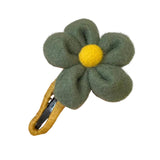 Maxbell Autumn Winter Large Flower Hair Clip Elegant Hairgrips Women Girl Female Green
