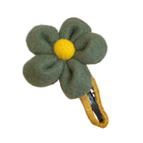 Maxbell Autumn Winter Large Flower Hair Clip Elegant Hairgrips Women Girl Female Green