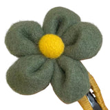 Maxbell Autumn Winter Large Flower Hair Clip Elegant Hairgrips Women Girl Female Green
