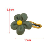 Maxbell Autumn Winter Large Flower Hair Clip Elegant Hairgrips Women Girl Female Green
