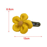 Maxbell Autumn Winter Large Flower Hair Clip Elegant Hairgrips Women Girl Female Yellow