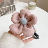 Maxbell Autumn Winter Large Flower Hair Clip Elegant Hairgrips Women Girl Female Pink
