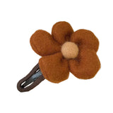 Maxbell Autumn Winter Large Flower Hair Clip Elegant Hairgrips Women Girl Female Brown