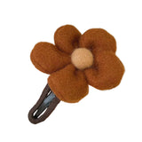 Maxbell Autumn Winter Large Flower Hair Clip Elegant Hairgrips Women Girl Female Brown