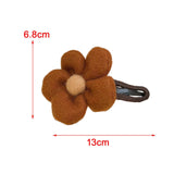 Maxbell Autumn Winter Large Flower Hair Clip Elegant Hairgrips Women Girl Female Brown