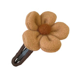 Maxbell Autumn Winter Large Flower Hair Clip Elegant Hairgrips Women Girl Female Khaki