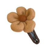 Maxbell Autumn Winter Large Flower Hair Clip Elegant Hairgrips Women Girl Female Khaki