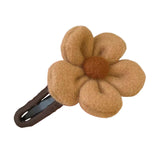 Maxbell Autumn Winter Large Flower Hair Clip Elegant Hairgrips Women Girl Female Khaki