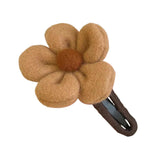 Maxbell Autumn Winter Large Flower Hair Clip Elegant Hairgrips Women Girl Female Khaki
