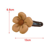 Maxbell Autumn Winter Large Flower Hair Clip Elegant Hairgrips Women Girl Female Khaki
