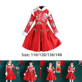 Maxbell Chinese Traditional Girls Dress Windproof for Cosplay Costume Lunar New Year 110cm