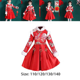 Maxbell Chinese Traditional Girls Dress Windproof for Cosplay Costume Lunar New Year 110cm