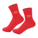 Maxbell Chinese New Year Red Crew Socks Fu Decorative for Sports Bedroom Winter Men