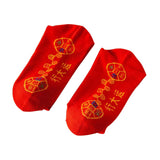 Maxbell Red Socks Embroidery Socks with Chinese Cultural Characteristics Breathable