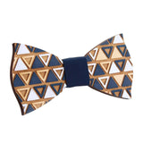 Maxbell Wood Bow Tie Decoration Men Fashion for Birthday Festival Wedding Triangle