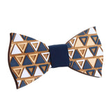Maxbell Wood Bow Tie Decoration Men Fashion for Birthday Festival Wedding Triangle