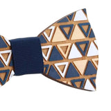 Maxbell Wood Bow Tie Decoration Men Fashion for Birthday Festival Wedding Triangle