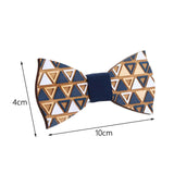 Maxbell Wood Bow Tie Decoration Men Fashion for Birthday Festival Wedding Triangle
