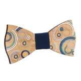 Maxbell Wood Bow Tie Decoration Men Fashion for Birthday Festival Wedding Semicircle