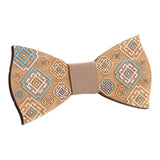 Maxbell Wood Bow Tie Decoration Men Fashion for Birthday Festival Wedding Window Pattern