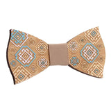 Maxbell Wood Bow Tie Decoration Men Fashion for Birthday Festival Wedding Window Pattern