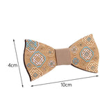 Maxbell Wood Bow Tie Decoration Men Fashion for Birthday Festival Wedding Window Pattern