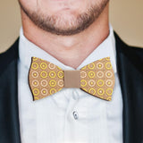 Maxbell Wood Bow Tie Decoration Men Fashion for Birthday Festival Wedding Circle