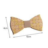 Maxbell Wood Bow Tie Decoration Men Fashion for Birthday Festival Wedding Circle