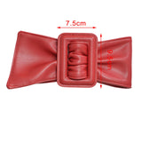 Maxbell Wide Waist Belt Cinch PU Leather Band for Women Ladies Dress Accessories Red