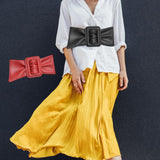 Maxbell Wide Waist Belt Cinch PU Leather Band for Women Ladies Dress Accessories Red