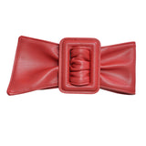 Maxbell Wide Waist Belt Cinch PU Leather Band for Women Ladies Dress Accessories Red