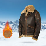 Maxbell Men's Bomber Trucker Jacket Outerwear Thick for Driving Outdoor Activities 4XL