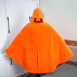 Maxbell Cute Cartoon Cloak Cosplay Costume Flannel Cape Warm Blanket Orange