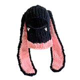 Maxbell Winter Knitted Hat Thermal Face Cover Ear Protection Rabbit Ear Beanie Hats Pink