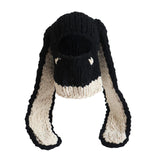 Maxbell Winter Knitted Hat Thermal Face Cover Ear Protection Rabbit Ear Beanie Hats Beige