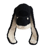 Maxbell Winter Knitted Hat Thermal Face Cover Ear Protection Rabbit Ear Beanie Hats Beige