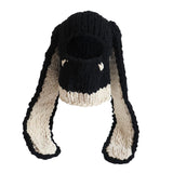 Maxbell Winter Knitted Hat Thermal Face Cover Ear Protection Rabbit Ear Beanie Hats Beige