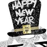 Maxbell Happy New Year Eyeglasses Eyewear Glitter for New Year'S Eve Party Favors Argent