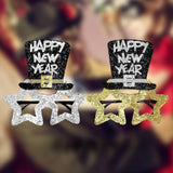 Maxbell Happy New Year Eyeglasses Eyewear Glitter for New Year'S Eve Party Favors Argent