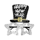 Maxbell Happy New Year Eyeglasses Eyewear Glitter for New Year'S Eve Party Favors Argent