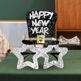 Maxbell Happy New Year Eyeglasses Eyewear Glitter for New Year'S Eve Party Favors Argent