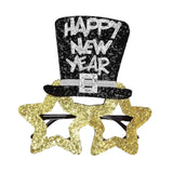 Maxbell Happy New Year Eyeglasses Eyewear Glitter for New Year'S Eve Party Favors Aureate