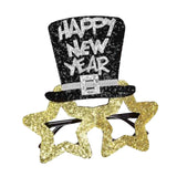 Maxbell Happy New Year Eyeglasses Eyewear Glitter for New Year'S Eve Party Favors Aureate