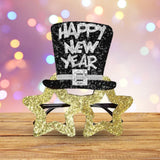 Maxbell Happy New Year Eyeglasses Eyewear Glitter for New Year'S Eve Party Favors Aureate