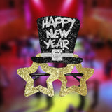 Maxbell Happy New Year Eyeglasses Eyewear Glitter for New Year'S Eve Party Favors Aureate