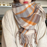 Maxbell Women Tartan Scarfs Wrap Long Shawl Holiday Gift Length 180cm, Width 68cm Style B