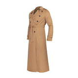 Maxbell Windproof Men'trench Coat Warm Peacoat Soft for Vacation daily Wear Khaki M
