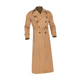 Maxbell Windproof Men'trench Coat Warm Peacoat Soft for Vacation daily Wear Khaki L