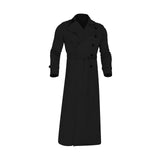 Maxbell Windproof Men'trench Coat Warm Peacoat Soft for Vacation daily Wear Black XL