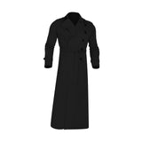 Maxbell Windproof Men'trench Coat Warm Peacoat Soft for Vacation daily Wear Black XL